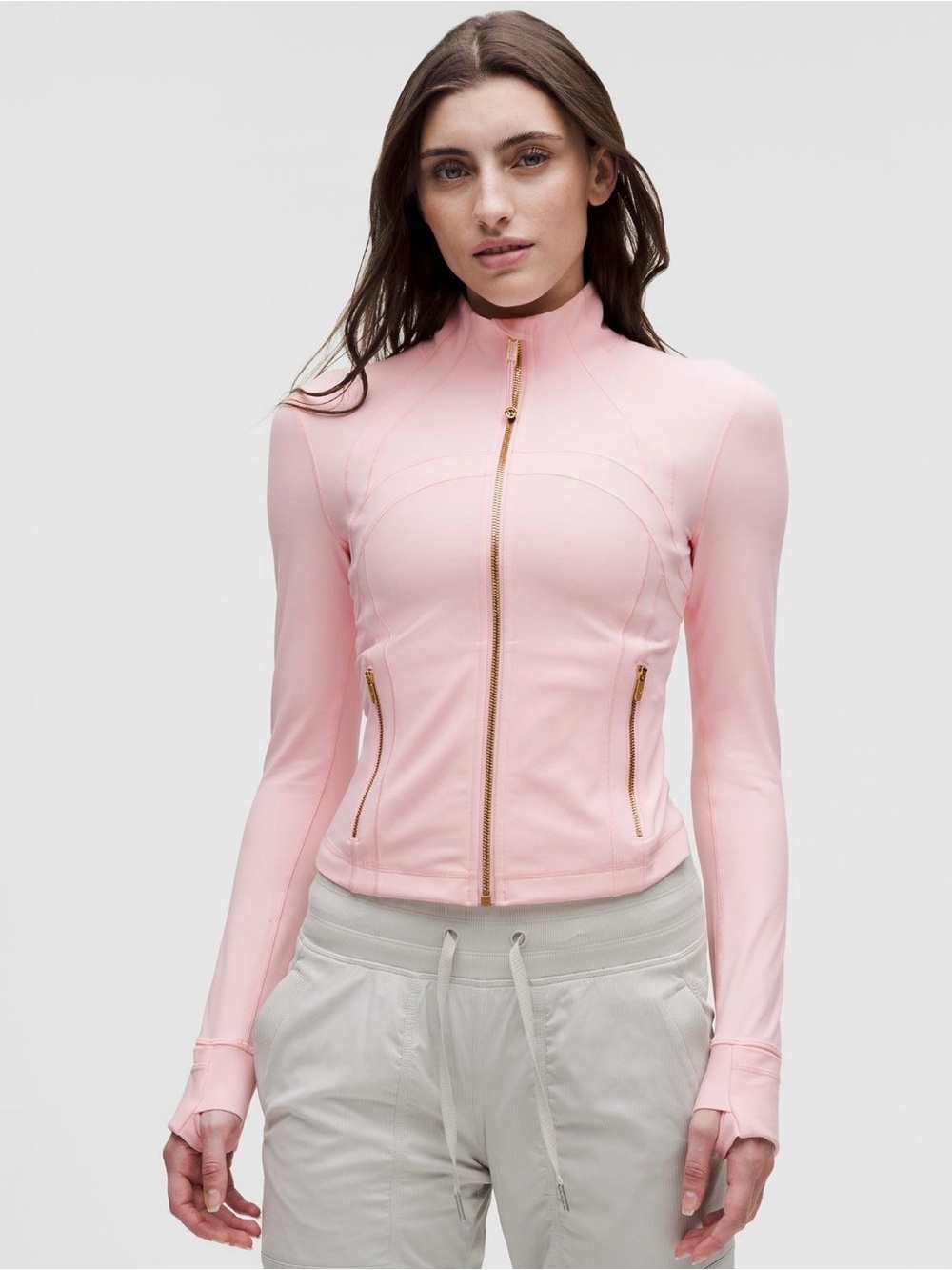 lululemon athletica Blush Quartz Define Cropped Jacket Nulu Size 6